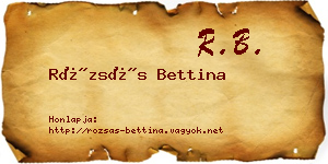 Rózsás Bettina névjegykártya