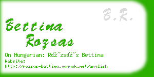 bettina rozsas business card